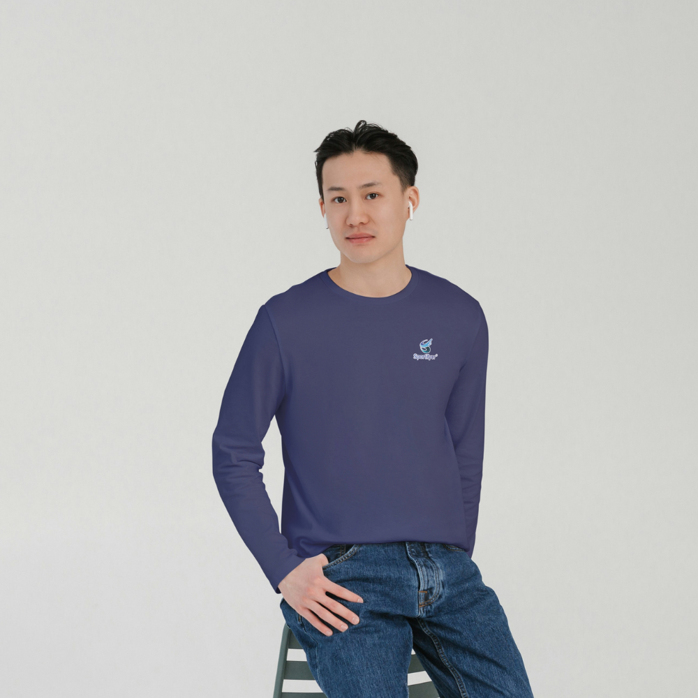 Men_Round_Neck_Tshirt_Full_Sleeves_Navy_Blue_Sportifyer.com