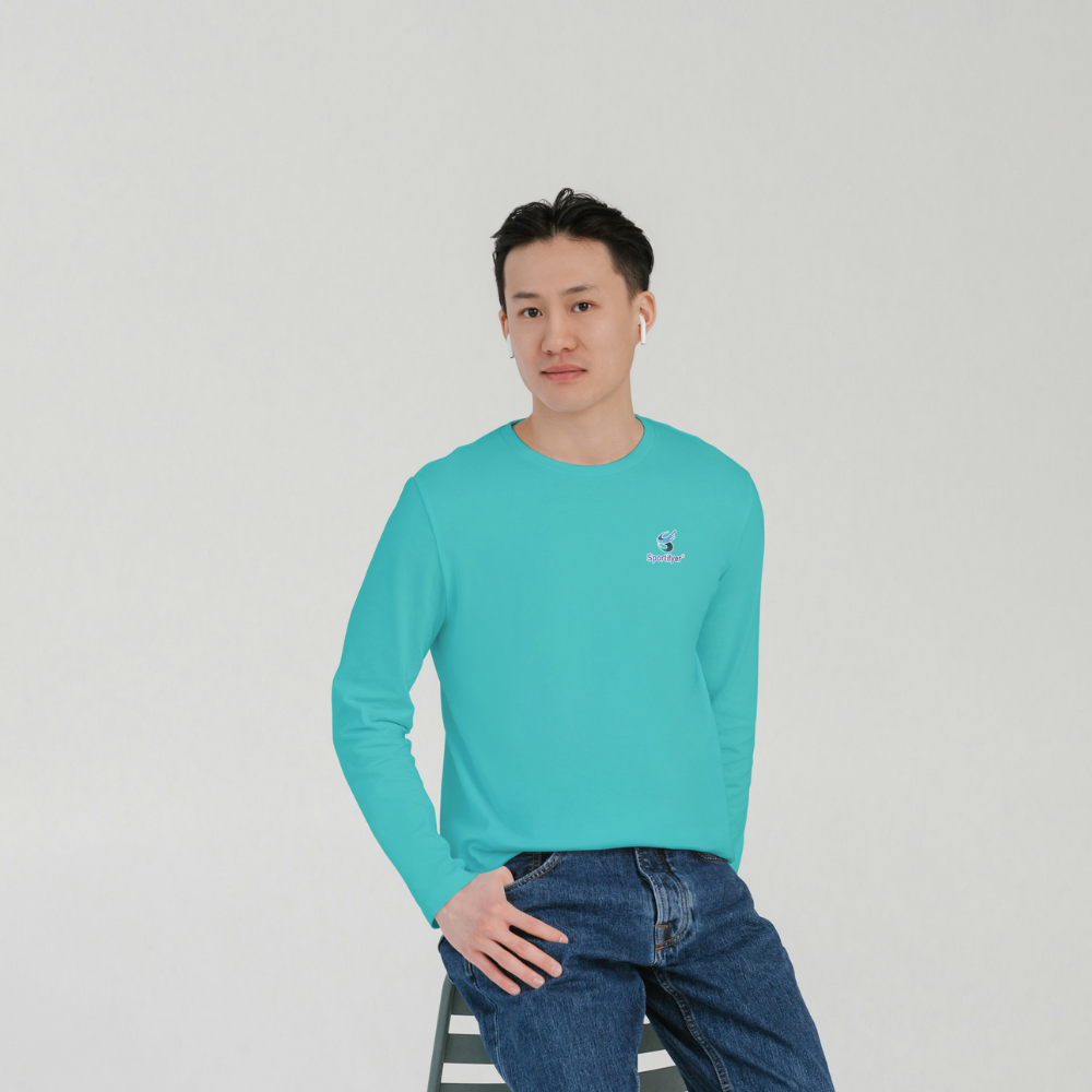Men_Round_Neck_Tshirt_Full_Sleeves_Teal_Sportifyer.com