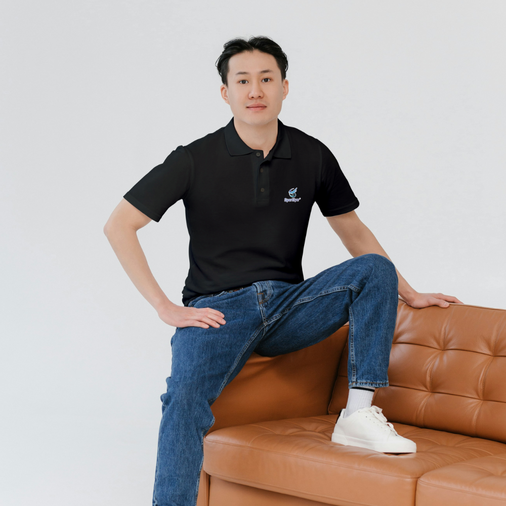 Unisex_Polo_Tshirt_Half_Sleeves_Black_Sportifyer.com
