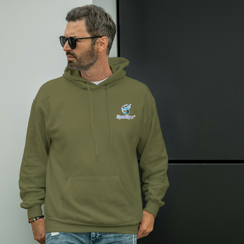 Unisex_Pullover_Hoodie_Full_Sleeves_Olive_Green_Sportifyer.com