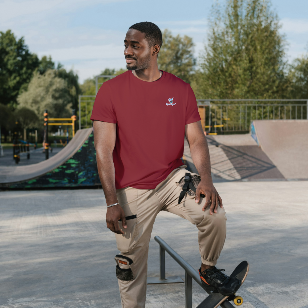 Unisex_Round_Neck_Tshirt_Half_Sleeves_Maroon_Sportifyer.com