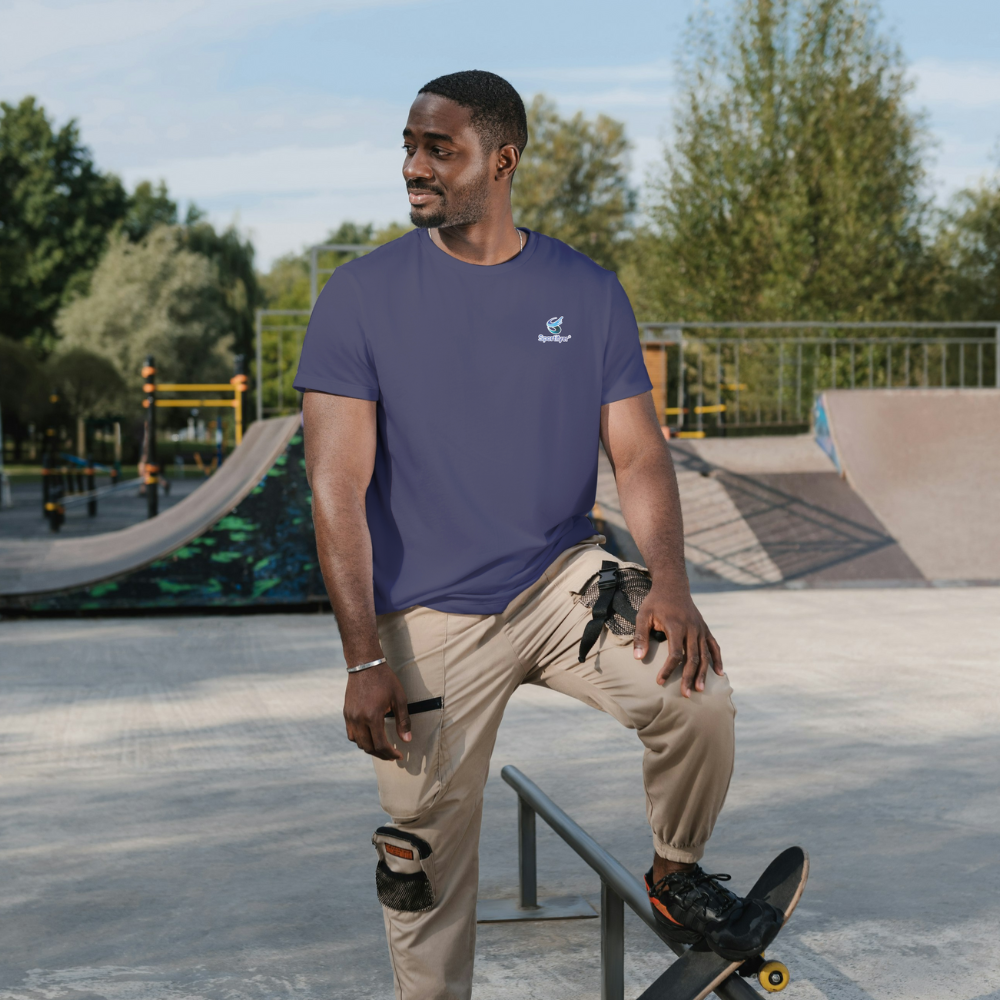 Unisex_Round_Neck_Tshirt_Half_Sleeves_Navy_Blue_Sportifyer.com