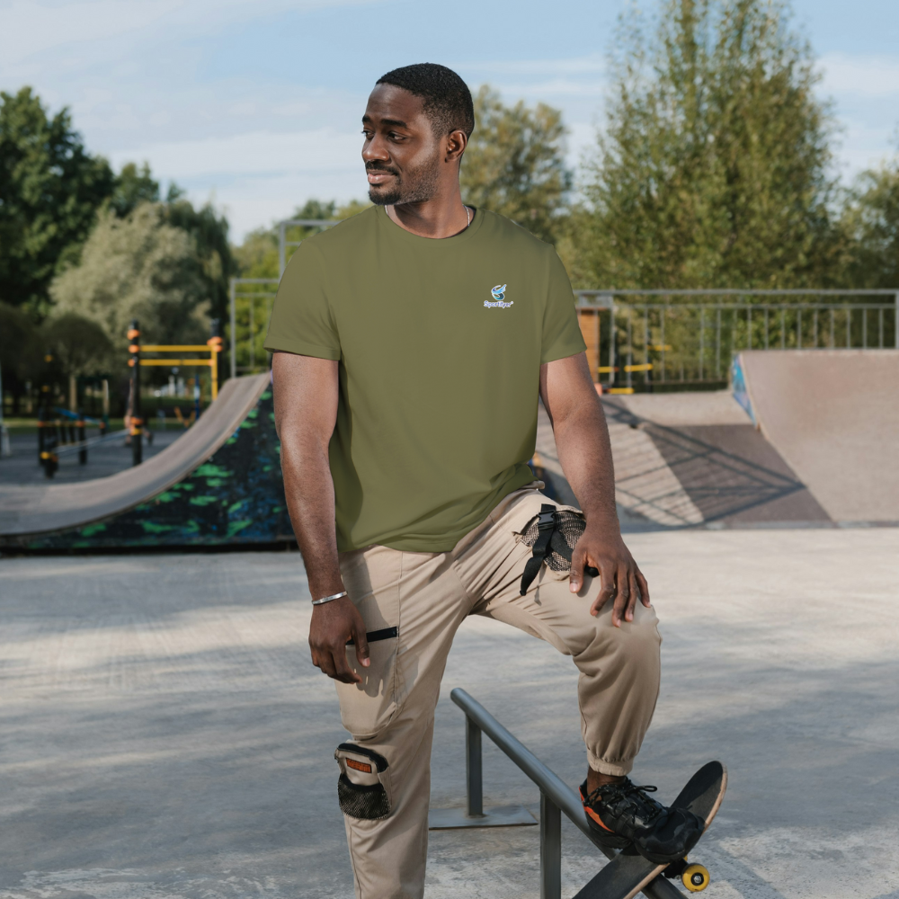 Unisex_Round_Neck_Tshirt_Half_Sleeves_Olive_Green_Sportifyer.com